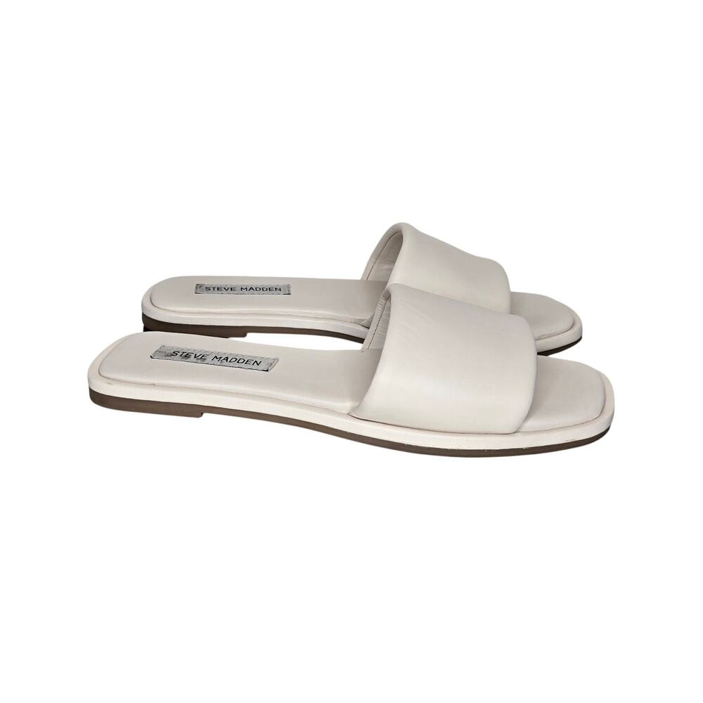 STEVE MADDEN Clyde Sandal Slides White Size 8